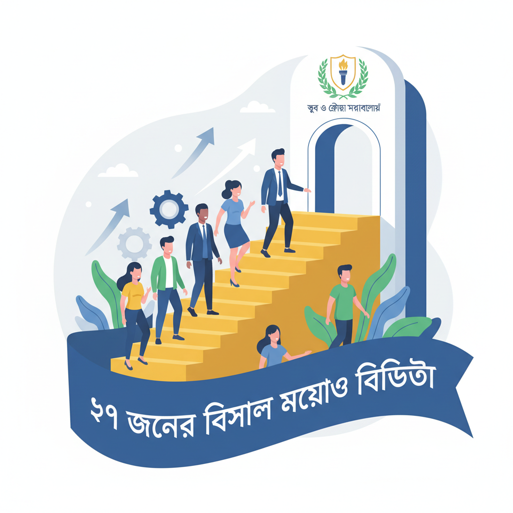 যুব ও ক্রীড়া মন্ত্রণালয়ে ৪৯ জনের বিশাল নিয়োগ বিজ্ঞপ্তি